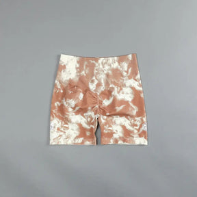 Tie Dye High Waist Yoga Shorts